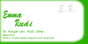 emma rudi business card